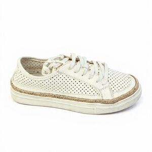 American Eagle Outfitters White Women’s Sneakers with Perforated Upper Size 8.